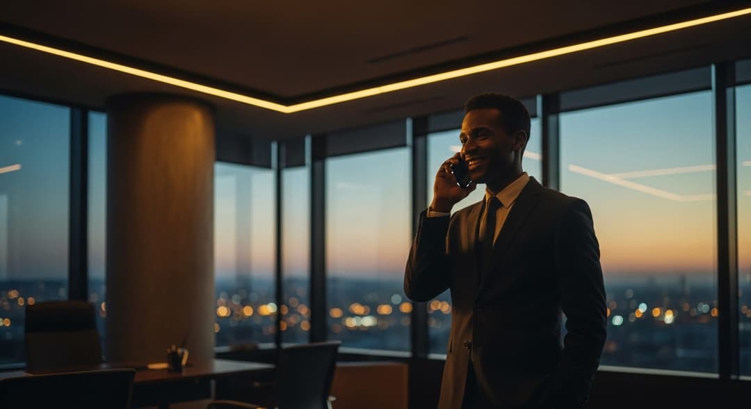 Attorney taking a new client call