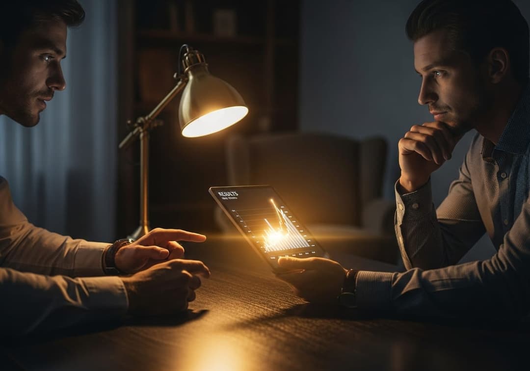 Reviewing ranking results on a tablet